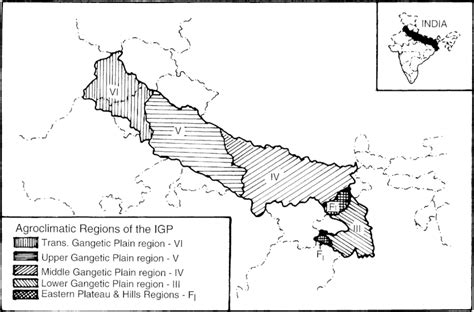 Indo-Gangetic Plain showing agro-climatic regions. | Download ...