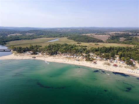 Aerial View of South Beach of Town of Kiten, Bulgaria Stock Photo ...