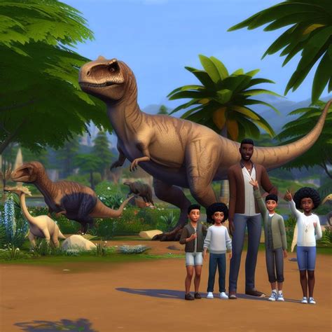 Ai - generated dinosaur expansion pack teaser : r/Sims4