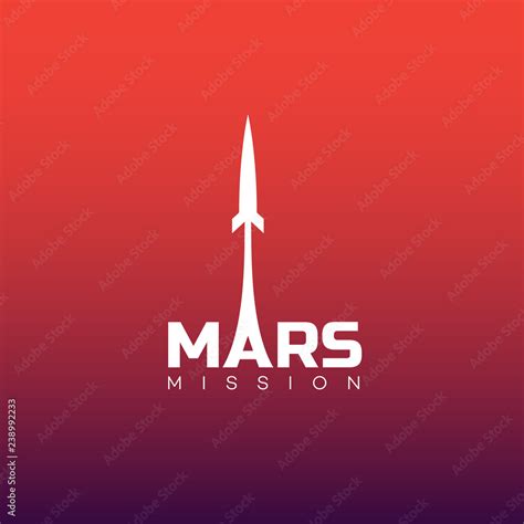 Mars mission logo Stock Vector | Adobe Stock