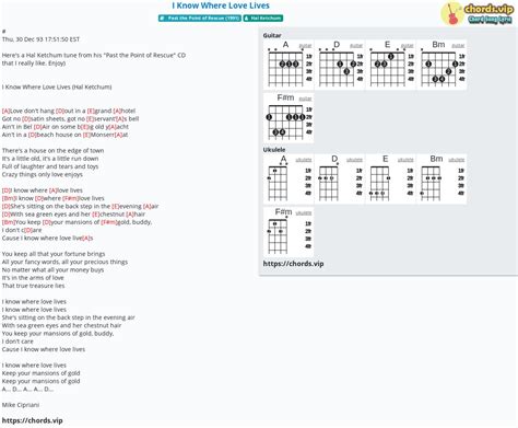 Chord: I Know Where Love Lives - Hal Ketchum - tab, song lyric, sheet, guitar, ukulele | chords.vip