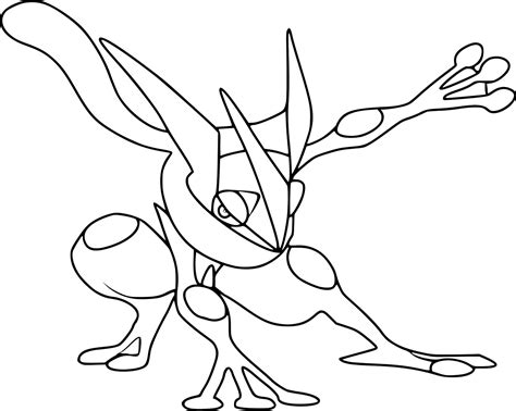 Greninja Coloring Pages of Pokemon - Free Pokemon Coloring Pages