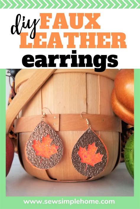 Festive Fall Faux Leather Earrings with Cricut Cut File | Sew Simple Home