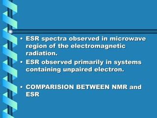 ESR SPECTROSCOPY | PPT