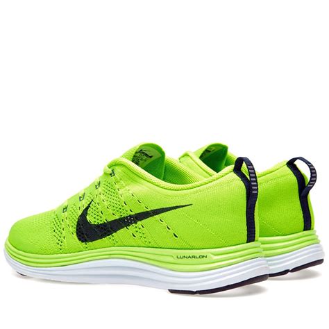 Nike Flyknit Lunar 1+ Electric Green & Dark Obsidian | END. (US)