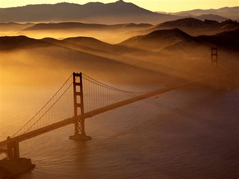 San Francisco California Golden Gate Bridge Under Fog HD Wallpaper | Download HD Wallpapers