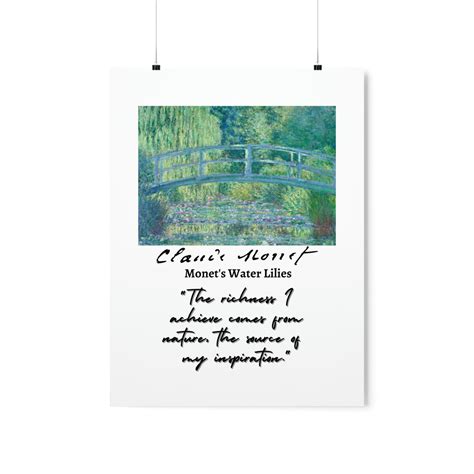 Claude Monet Quote, Monet Wall Art, Nature My Inspiration, Quote Print Poster, Inspirational ...