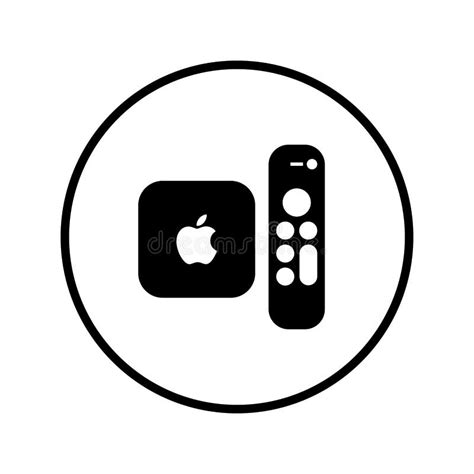 Apple, Remote, Television, Tv Icon. Black Vector Graphics Editorial ...