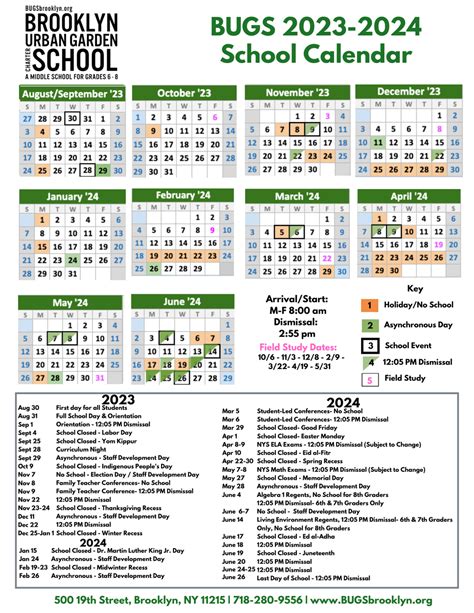 Calendar — BUGS - Brooklyn Urban Garden Charter School