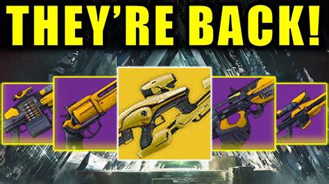 ALL Vault of Glass Raid Weapons! | Returning in Destiny 2! - YouTube