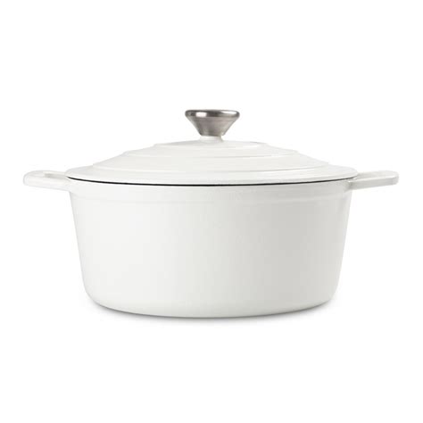 @home cast iron casserole 25cm ivory