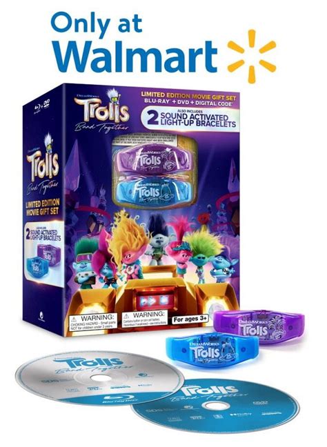 Trolls Band Together (Walmart Exclusive) (Blu-ray + DVD + Digital Copy ...