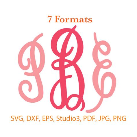 Cursive Monogram Font SVG Studio 3 / dfx / eps / by SVGMonogram | Monogram fonts, Monogram, Cursive