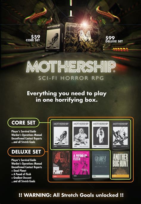 Mothership Sci-Fi Horror RPG 1st Edition Boxed Set: An Interview With Alan Gerding (Tuesday ...