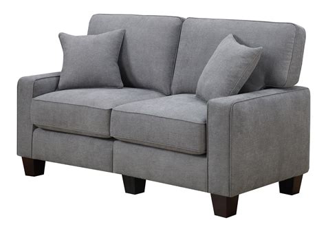 Serta RTA Martinique Collection 61" Fabric Love seat Sofa -Kona Gray