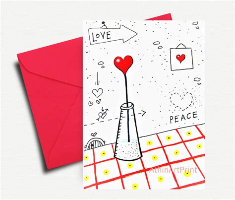 Valentine's Day Love Card Printable Love Card Love | Etsy