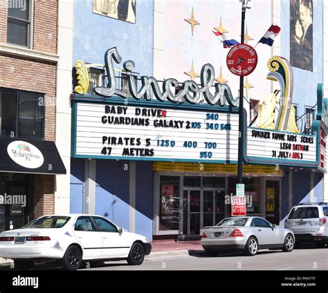 Old movie theater marquee sign in Cheyenne Wyoming Stock Photo - Alamy