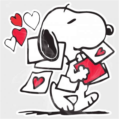 Peanuts Snoopy Valentine's Day Cards Vinyl Decal