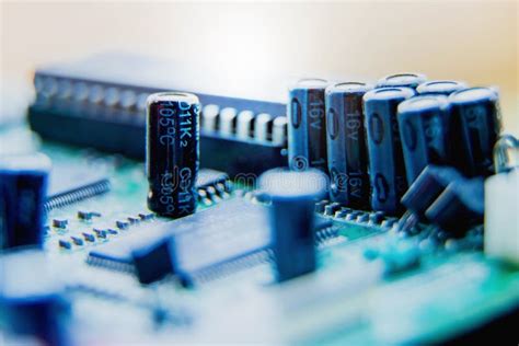 Capacitors on Circuit Boards Editorial Stock Image - Image of capacitor ...