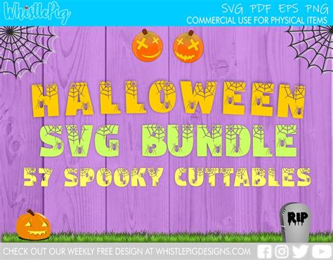 Halloween SVG Bundle 57 Files Witch SVG Bat SVG Halloween | Etsy