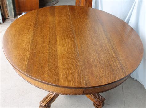 Bargain John's Antiques | Antique Round Oak Dining Table - 45 inches ...
