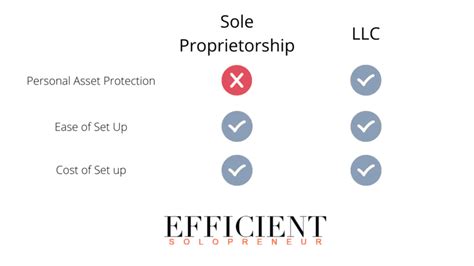 Sole Proprietorship vs LLC - The Efficient Solopreneur