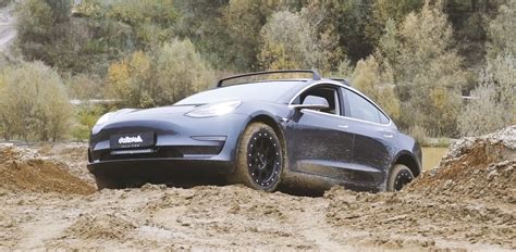 Tesla Model 3 looks like rugged electric off-road machine with new kit - Electrek