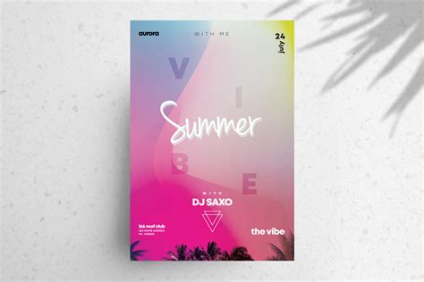 Summer Vivid Free Colorful PSD Flyer Template - PixelsDesign