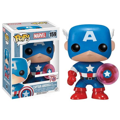 Funko Marvel Funko POP Marvel Captain America Exclusive Vinyl Bobble ...