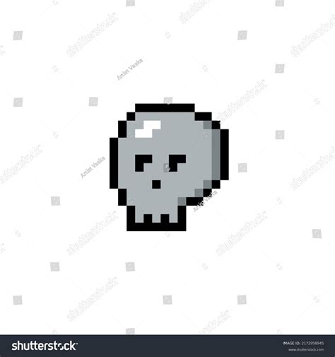 8 Bit Pixel Human Skull Illustration Stock Illustration 2172958945 | Shutterstock