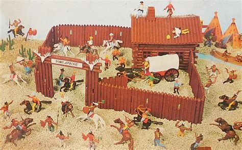 1970 Vintage Fort Apache Set Cowboys & Indians Timpo Star Toys in Box Hong Kong -- Antique Price ...