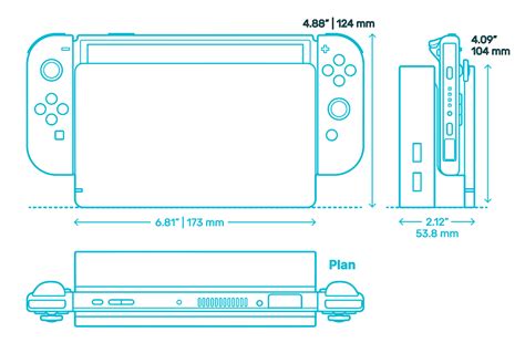 Nintendo Switch OLED Dimensions & Drawings | Dimensions.com