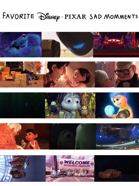 Favourite Disney Pixar Sad Moments by JustSomePainter11 on DeviantArt