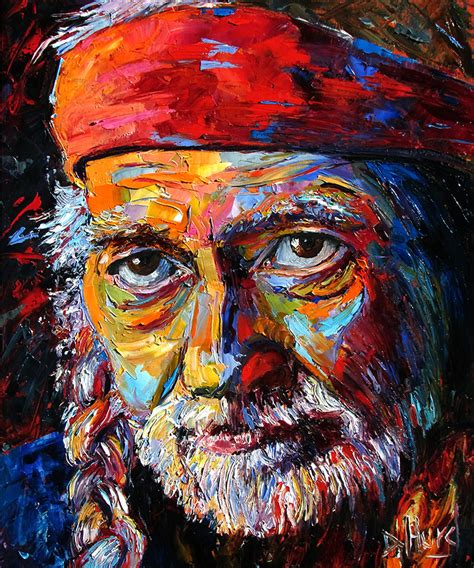 Debra Hurd Original Paintings AND Jazz Art: Oil painting portrait Art Painting of Willie Nelson ...