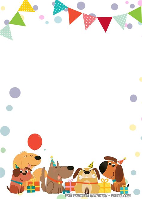 Free Printable Dog Party Invitations - Printable Templates