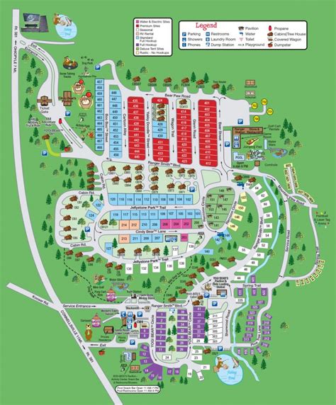 Camp Map | Yogi Bear's Jellystone Park™ in Millrun