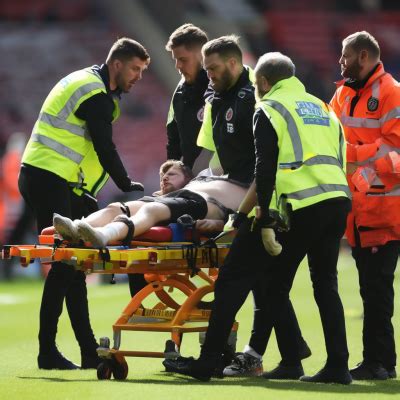 Sheffield United Captain Chris Basham Stretchered Off with Leg Injury