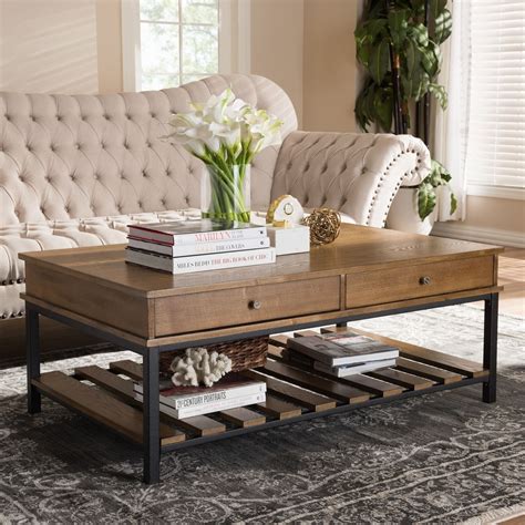 Our Best Living Room Furniture Deals | Coffee table, Coffee table rectangle, Brown coffee table