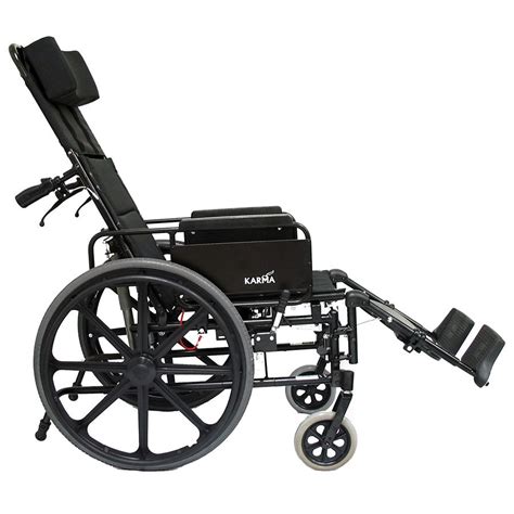 Karman 22 inch Lightweight Reclining Wheelchair with Removable Desk ...