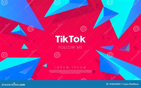 Creative Trends Tik Tok Background with Geometric Gradient Shapes Text ...