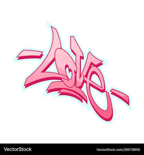 Love word drawn hand in graffiti style Royalty Free Vector