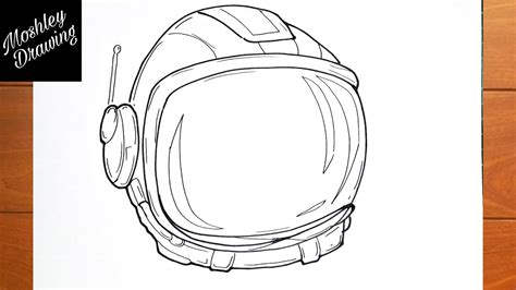 How to Draw an Astronaut Helmet - YouTube