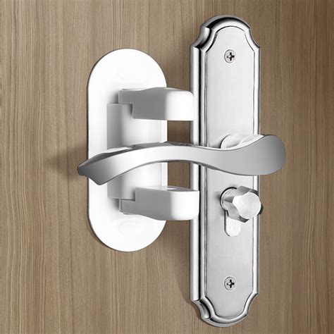 Baby Proofing Door Lever Locks, 2 Pack - White, Child Safety Doors ...