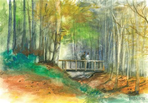 PAINTING, ARTWORKS, FOREST, WATERCOLOUR, WATERCOLOUR PAINTING, PASTEL ...