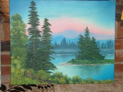 Bob Ross style Painting. | Bob ross paintings, Painting, Art stained