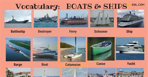 Ship Names & Boat Names | Types of Ships & Boats • 7ESL