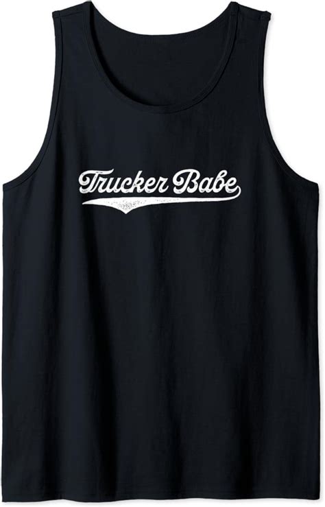 Amazon.com: Trucker babe truck driver trucker truck lady Tank Top ...