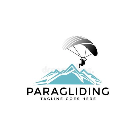 High Adventure Paragliding Logo Design Inspiration. Paragliding Logo Design Stock Illustration ...