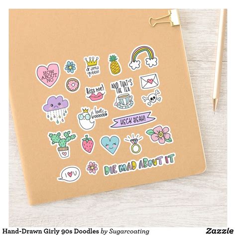 Cute Stickers - 70,000 Results | Zazzle | Doodles, How to draw hands, Cute stickers