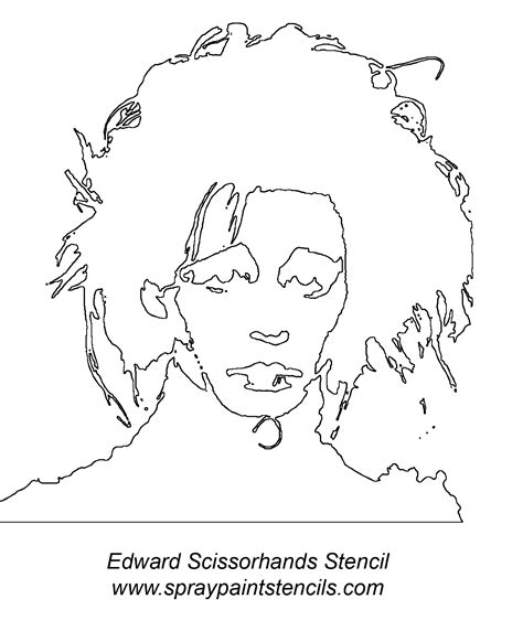 edward-scissorhands-stencil Stencil Graffiti, Stencil Art, Trippy Painting, Painting & Drawing ...